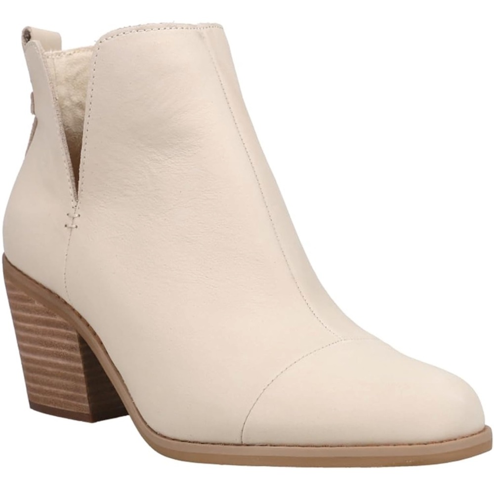 NWT Toms Everly Cutout Beige Leather Size 7